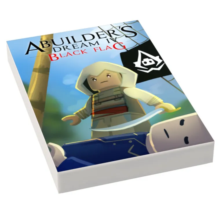 The Brick Show Shop A Builders Dream: Black Flag Video Game Cover (2x3 Tile) made using LE
