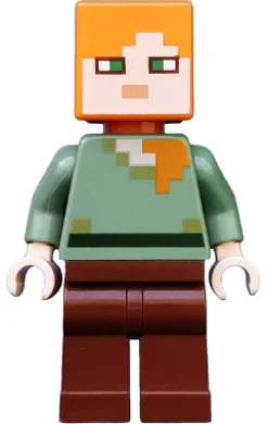 The Brick Show Shop Alex (Brown Pants, Green Shirt) - LEGO Minecraft Minifigure (2021)
