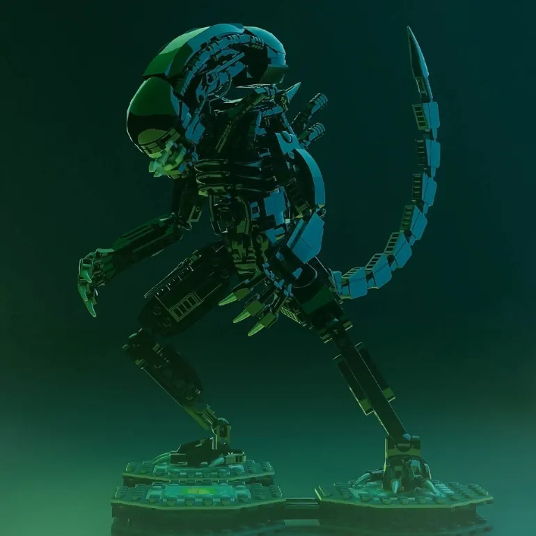 The Brick Show Shop Aliens Xenomorph - Custom MOC made using LEGO parts