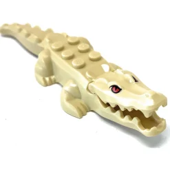 The Brick Show Shop Alligator / Crocodile (Tan, Red Eyes) - Official LEGO® Part