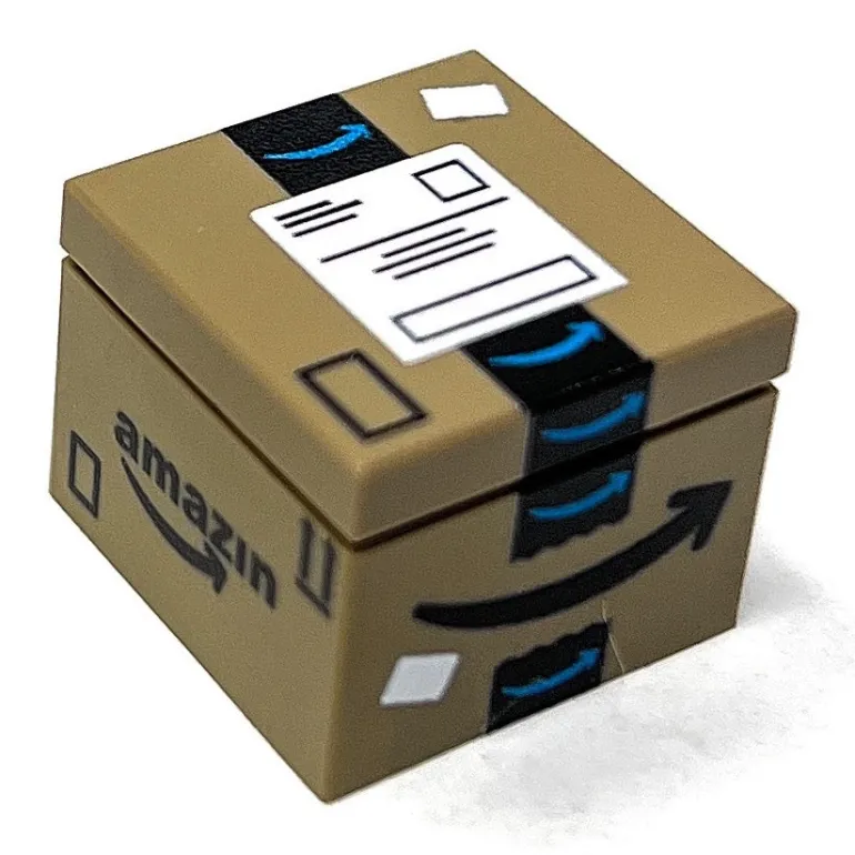 The Brick Show Shop Amazin Package / Shipping Box - Custom Printed LEGO 2x2 Tile/Brick