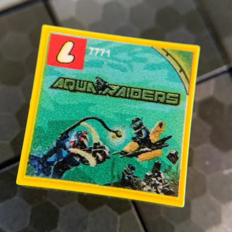 The Brick Show Shop Angler Ambush Aqua Raiders Set 7771 - Custom Printed 2x2 Tile