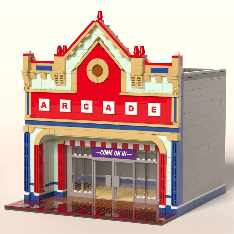 The Brick Show Shop Arcade Modular Building - Custom MOC