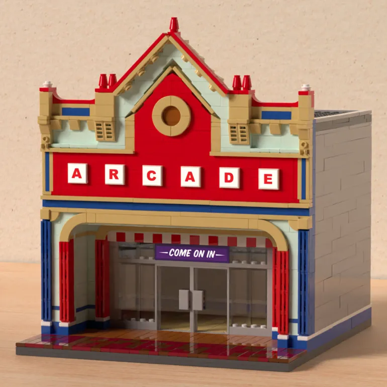 The Brick Show Shop Arcade Modular Building - Custom MOC