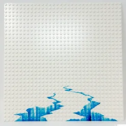 The Brick Show Shop Arctic Cracked Ice / Glacier Baseplate made with LEGO baseplate - B3 C
