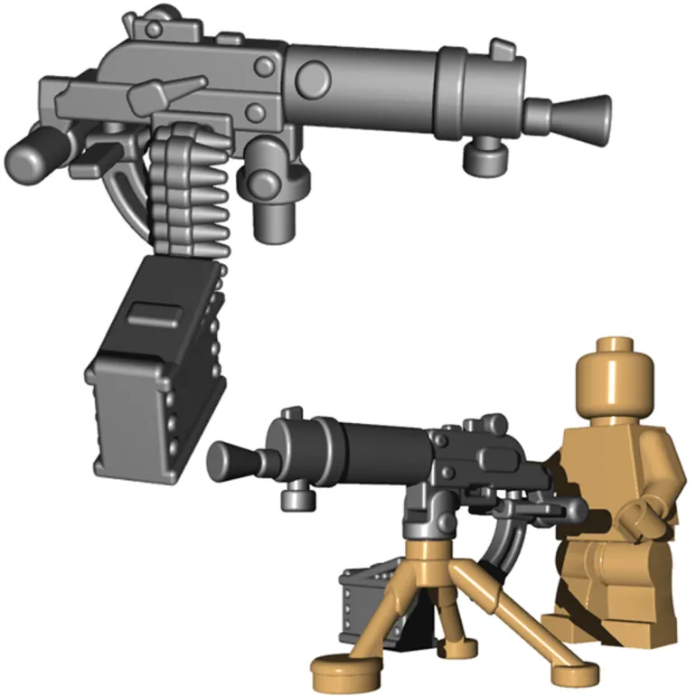 The Brick Show Shop Austrian HMG with Tripod for LEGO Minifigures Brick Warriors - LEGO Minifigure Compatible