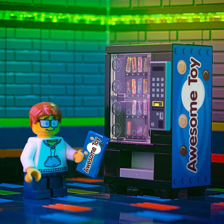 The Brick Show Shop Awesome Toy B3 Customs® Vending Machine Building Set