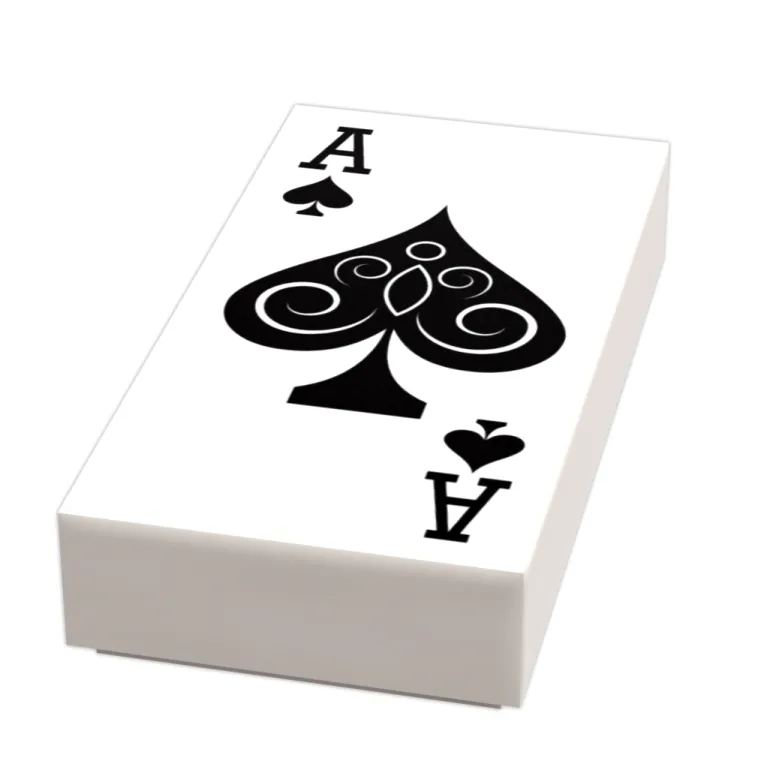 The Brick Show Shop B3 Customs® Ace of Spades Playing Card (1x2 Tile) using LEGO bricks
