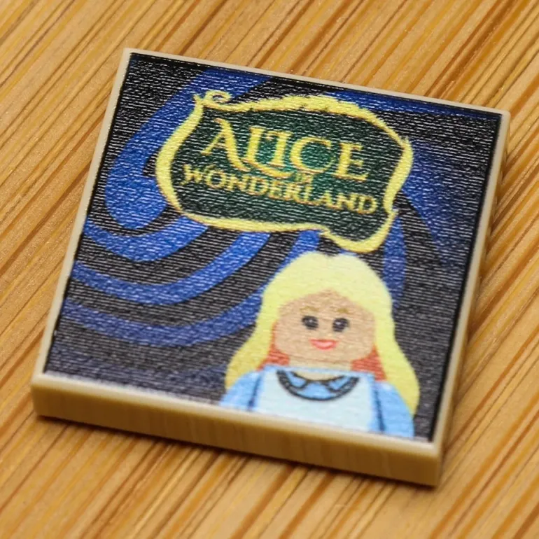 The Brick Show Shop B3 Customs® Alice in Wonderland Book (2x2 Tile)