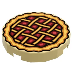 The Brick Show Shop B3 Customs® Apple Pie (2x2 Round Tile)