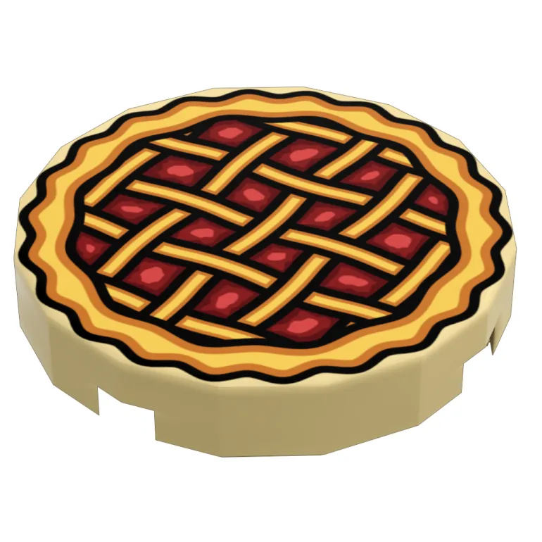 The Brick Show Shop B3 Customs® Apple Pie (2x2 Round Tile)
