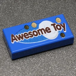 The Brick Show Shop B3 Customs® Awesome Toy - Custom Printed 1x2 Tile