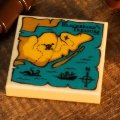 The Brick Show Shop B3 Customs® Blackbeard's Treasure Map (2x2 Tile)