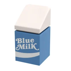 The Brick Show Shop B3 Customs® Blue Milk Carton made from LEGO parts