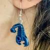 The Brick Show Shop B3 Customs® Blue Scorpion Earrings made from LEGO Bricks