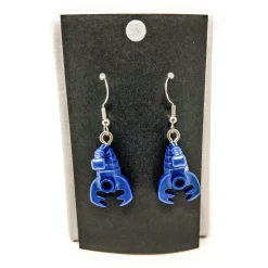 The Brick Show Shop B3 Customs® Blue Scorpion Earrings made from LEGO Bricks