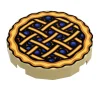 The Brick Show Shop B3 Customs® Blueberry Pie (2x2 Tile) made using LEGO bricks