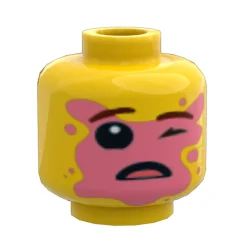 The Brick Show Shop B3 Customs® Boy Popped Bubble Gum on Face Minifig Head