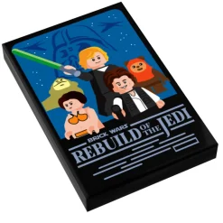 The Brick Show Shop B3 Customs® Brick Wars Movie Cover (2x3 Tile) using LEGO bricks