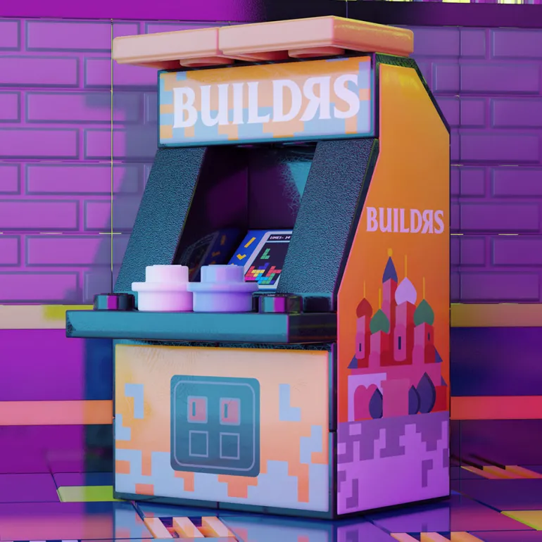The Brick Show Shop B3 Customs BUILDᴙS Arcade Machine Building Set made using LEGO parts