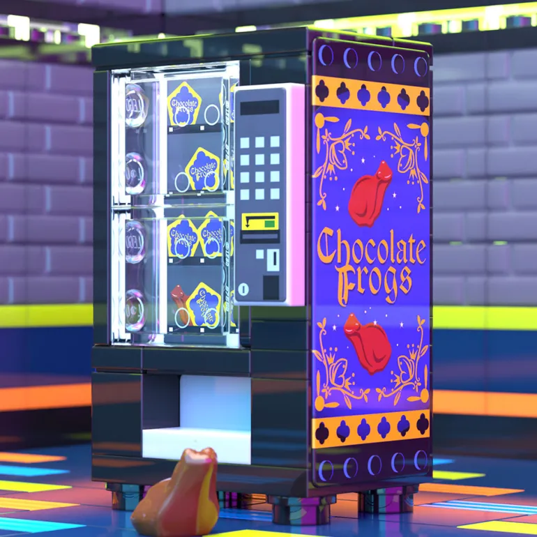 The Brick Show Shop B3 Customs® Chocolate Frogs Vending Machine Building Set made using LE