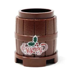 The Brick Show Shop B3 Customs Christmas Eggnog Barrel / Keg made using LEGO parts