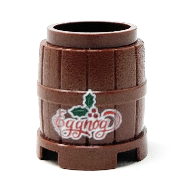 The Brick Show Shop B3 Customs Christmas Eggnog Barrel / Keg made using LEGO parts