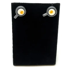 The Brick Show Shop B3 Customs® Eggs in Frying Pan Earrings made from LEGO Bricks