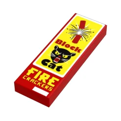 The Brick Show Shop B3 Customs® Firecrackers Block Cat Minifig Fireworks, 4th of July using LEGO bricks