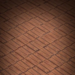 The Brick Show Shop B3 Customs® Hardwood Minifig Flooring (Rough, Dark) - Custom Printed L
