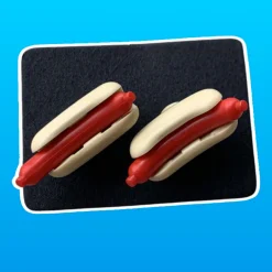 The Brick Show Shop B3 Customs® Hot Dog Earrings made from LEGO Bricks