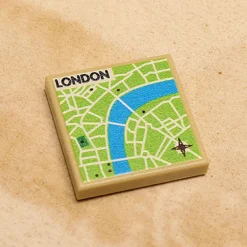 The Brick Show Shop B3 Customs® London, England Map (2x2 Tile)