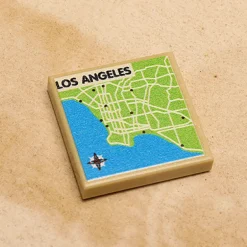 The Brick Show Shop B3 Customs® Los Angeles, CA Map (2x2 Tile)