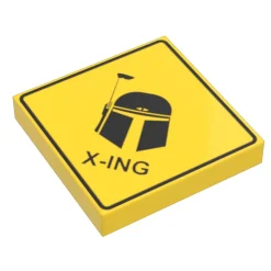 The Brick Show Shop B3 Customs® Mandalorian Xing Sign using LEGO bricks