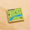 The Brick Show Shop B3 Customs® Montreal, Canada Map (2x2 Tile)