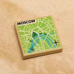 The Brick Show Shop B3 Customs® Moscow, Russia Map (2x2 Tile)