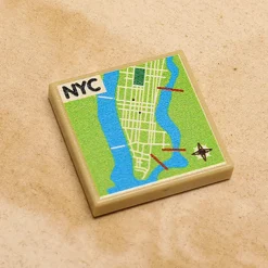 The Brick Show Shop B3 Customs® New York City Map (2x2 Tile)