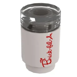 The Brick Show Shop B3 Customs® Printed Brick-Fil-A Minifig Beverage Cup made using real LEGO