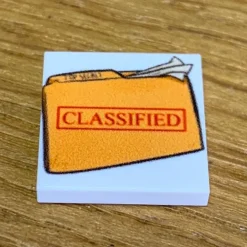 The Brick Show Shop B3 Customs® Printed Classified Document (2x2 Tile)