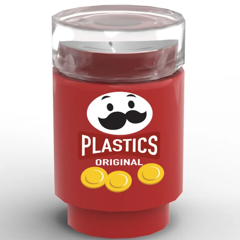 The Brick Show Shop B3 Customs® Printed Click Orange Soda Can made using real LEGO