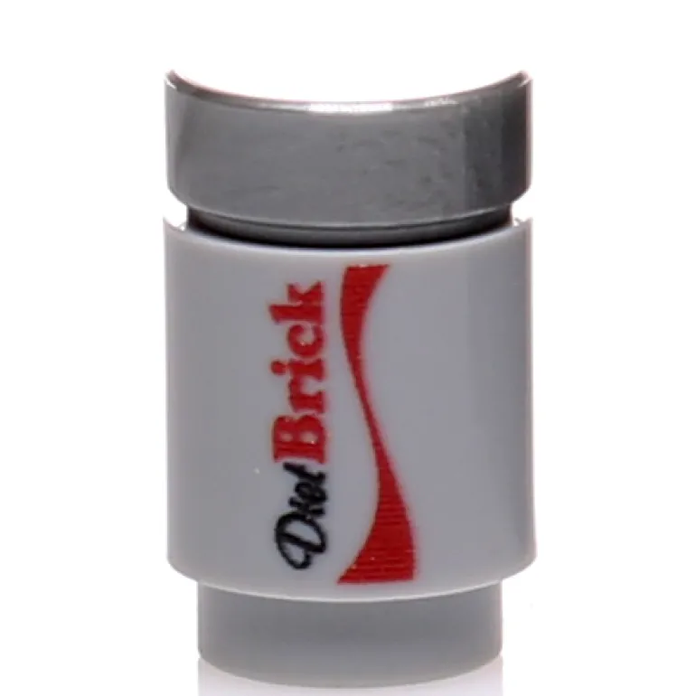 The Brick Show Shop B3 Customs® Printed Diet Brick Soda Can made using real LEGO
