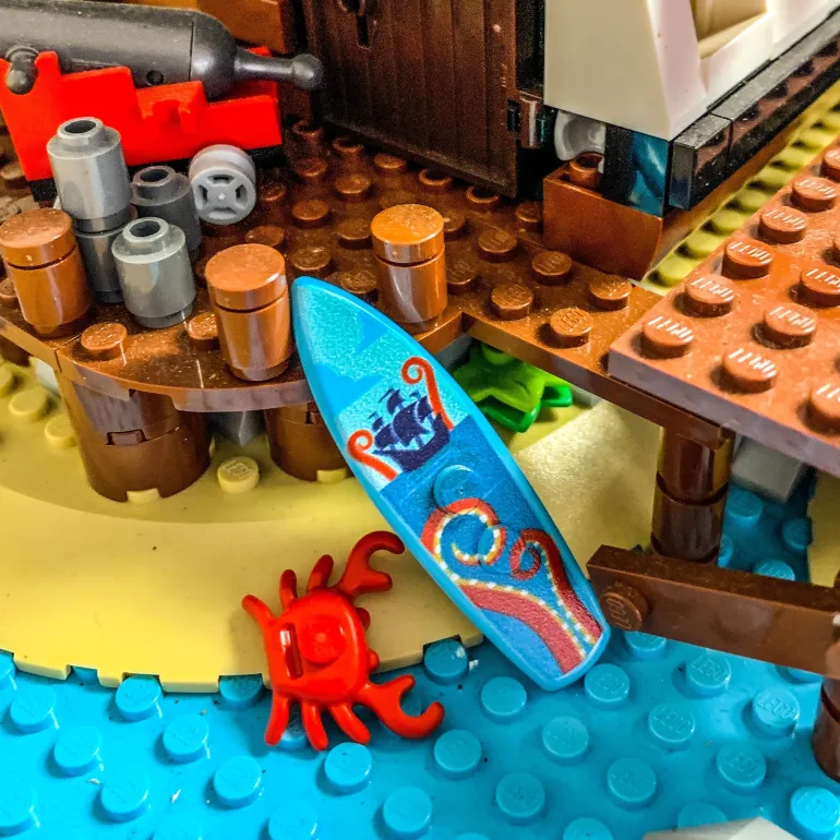 The Brick Show Shop B3 Customs® Printed Kraken Surfboard made from LEGO® bricks