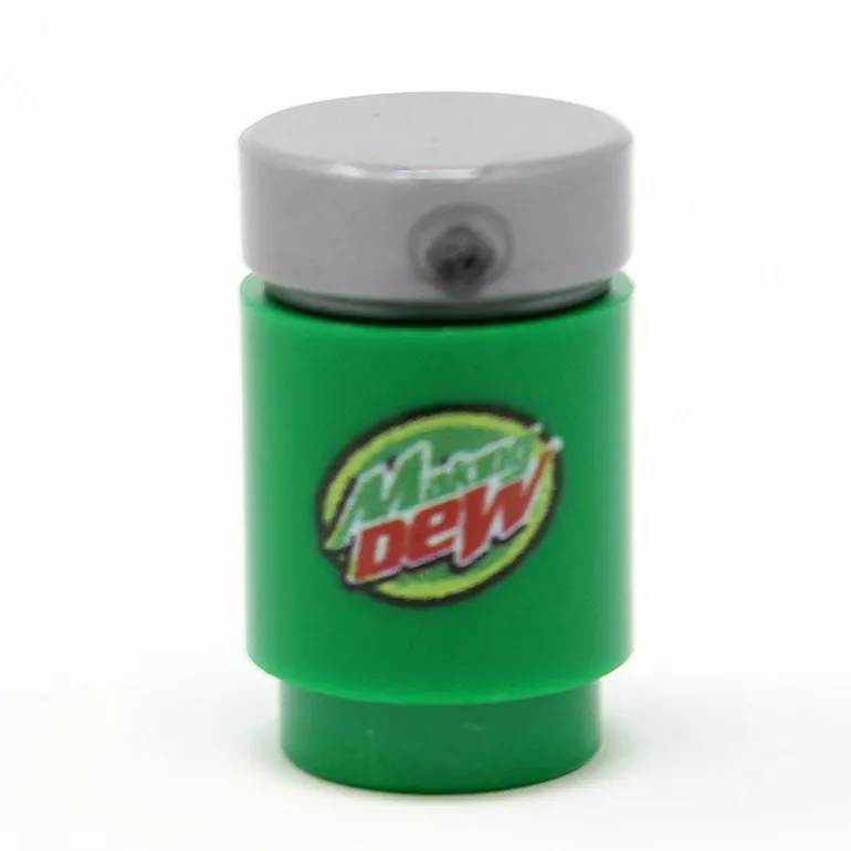 The Brick Show Shop B3 Customs® Printed Making Dew Soda Can made using real LEGO