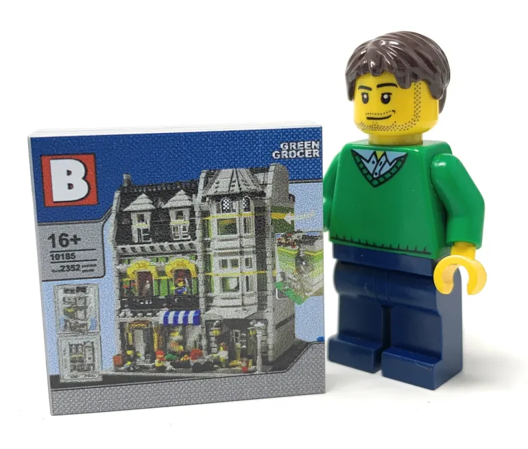 The Brick Show Shop B3 Customs® Priority Mail Package, USPS (2x2 Tile) using LEGO bricks