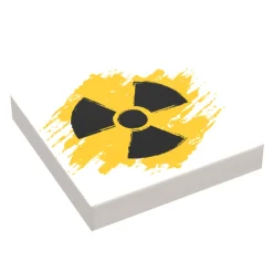 The Brick Show Shop B3 Customs® Radioactive Sign on real LEGO tile