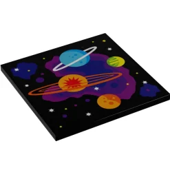 The Brick Show Shop B3 Customs® 80's Arcade Carpet (Planets) - Custom Printed 6x6 Tile for
