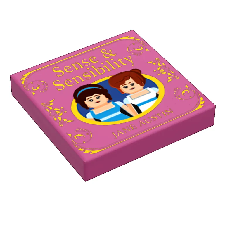 The Brick Show Shop B3 Customs® Sense & Sensibilities Book (2x2 Tile) made using LEGO bricks