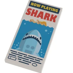 The Brick Show Shop B3 Customs® Shark Now Playing Movie Poster (2x4 Tile)