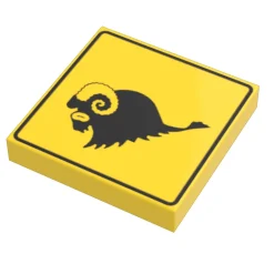The Brick Show Shop B3 Customs® Tauntaun Xing Sign using LEGO bricks