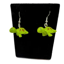 The Brick Show Shop B3 Customs® Turtle Earrings made from LEGO Bricks